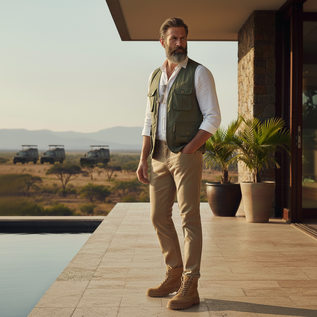 شلوار جین راسته مردانه نخ پنبه رانگلر رنگ کرم روشن نخ دوخت همرنگ مدل P-JRP-CRH